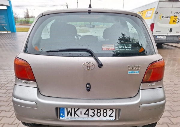 Toyota Yaris cena 7900 przebieg: 298000, rok produkcji 2005 z Brodnica małe 781